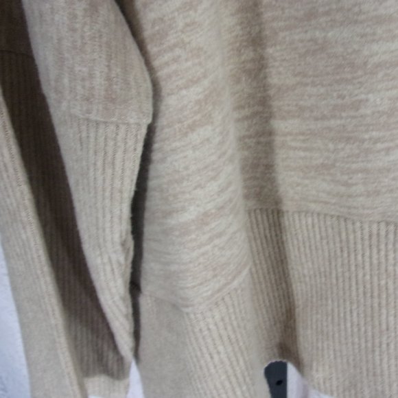 Oversize Cowl Neck Sweater Top Winter Oatmeal Tan Size Plus 22/24 - Picture 3 of 4